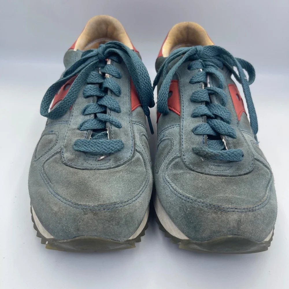 Saucony Shadow Original Mens Size 8.5 Blue Red Suede Low Top Lifestyle Sneakers